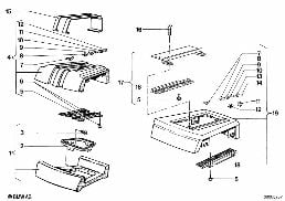 แผ่นปิดคันเกียร์ diagram for BMW 5 Series E12 525