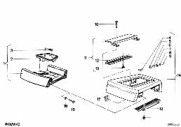Gaine de levier de vitesse diagram for BMW 5 Series E12 520