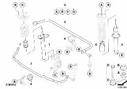 SINGLE PARTS FOR SPORT SUSPENSION diagram for BMW 5 Series E60 LCI 520d