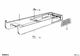 REAR MOUNTING PARTS OF CENTER CONSOLE diagram for BMW 7 Series E23 733i