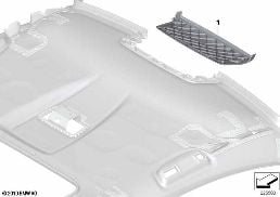 INDI. MOUNTING PARTS, MOLDED HEADLINER diagram for BMW 7 Series F02 LCI 730Ld