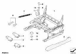 FRONT SEAT RAIL ELECTRICAL/SINGLE PARTS diagram for BMW 3 Series E46 318i