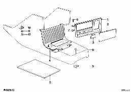 Ablegefach/Blende Radioausschnitt diagram for BMW 6 Series E24 628CSi