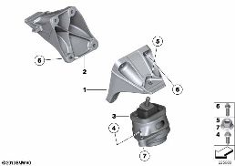 Sospensione del motore diagram for BMW Rolls-Royce Phantom RR1 Phantom