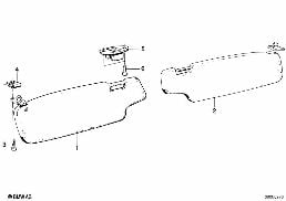 SUN VISOR diagram for BMW 6 Series E24 633CSi