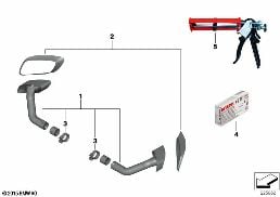 Egzoz borusu uç kaplaması krom kaplama diagram for BMW X5 E70 LCI 40dX