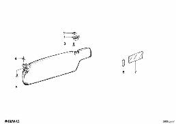 SUN VISOR BRACKET diagram for BMW 5 Series E28 M535i