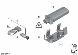 TIRE PRESSURE CONTROL (RDC) - CTRL UNIT diagram for BMW 6 Series F06 Gran Coupé LCI 650i