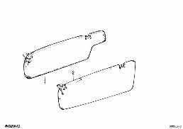 SUN VISOR diagram for BMW 7 Series E23 733i