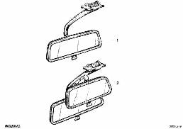 กระจกมองหลัง ภายในรถ diagram for BMW 3 Series E21 320