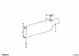 Pare-soleil diagram for BMW 5 Series E12 520