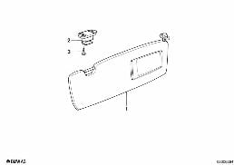 SUN VISOR diagram for BMW 5 Series E34 M5 3.8