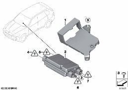 USB HUB diagram for BMW X6 E71 40dX