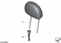 Sitz vorn Kopfstütze diagram for BMW MINI Paceman R61 Cooper