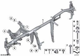 Portador tablero del instrument diagram for BMW 7 Series F02 740Li
