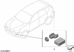 後付けセット、PDC diagram for BMW X3 F25 20dX