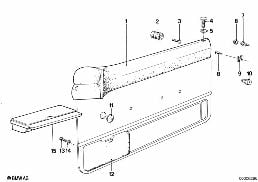 DOOR LINING UPPER FRONT-DOOR POCKET diagram for BMW 6 Series E24 633CSi