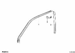 MOULDING WINDOW FRAME FRONT diagram for BMW 7 Series E23 733i