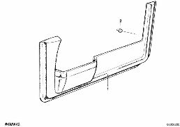 DOOR LINING LOWER FRONT diagram for BMW 7 Series E23 733i