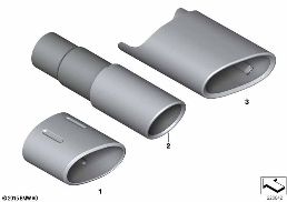TAILPIPE TIP diagram for BMW 3 Series E90 318i
