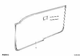 DOOR TRIM PANEL, FRONT diagram for BMW 7 Series E23 733i