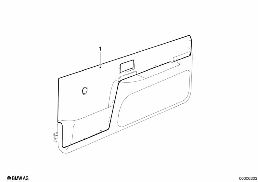 DOOR TRIM PANEL, FRONT diagram for BMW 6 Series E24 633CSi