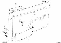 DOOR POCKET diagram for BMW 3 Series E30 325i