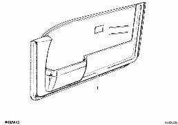 DOOR TRIM PANEL, FRONT diagram for BMW 7 Series E23 735i