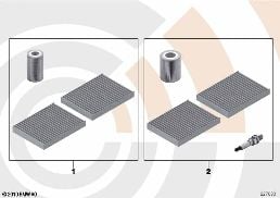 Kit service Inspection I / Service huile diagram for BMW 5 Series E39 525td
