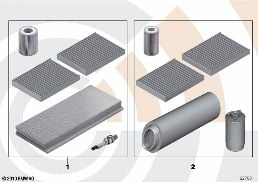Kit service Inspection II diagram for BMW 5 Series E39 525td