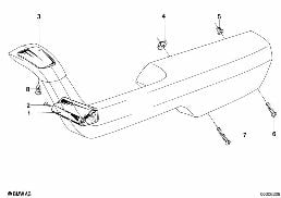 Piece d'appui-bras diagram for BMW 5 Series E12 520