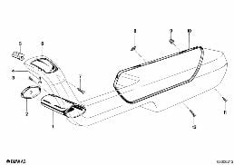 ARMREST-SINGLE PARTS diagram for BMW 7 Series E23 733i