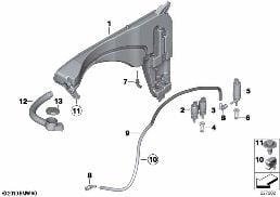 RESERV.,WINDSHIELD/HEADLIGHT WASHER SYST diagram for BMW X3 F25 28iX