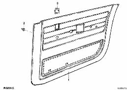 DOOR TRIM, REAR diagram for BMW 7 Series E23 728