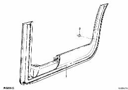 DOOR LINING LOWER REAR diagram for BMW 7 Series E23 733i