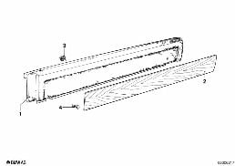 DOOR LINING UPPER REAR diagram for BMW 7 Series E23 733i