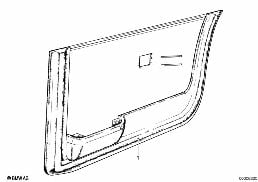 DOOR LINING LOWER REAR diagram for BMW 7 Series E23 735i