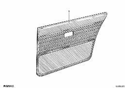 Revetement de porte, arriere diagram for BMW 5 Series E12 520
