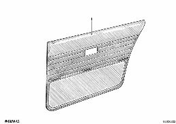แผงบุประตู ด้านหลัง diagram for BMW 5 Series E12 528