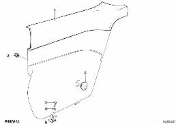 LATERAL TRIM PANEL REAR diagram for BMW 6 Series E24 633CSi
