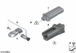 TIRE PRESSURE CONTROL (RDC) - CTRL UNIT diagram for BMW X1 E84 18i