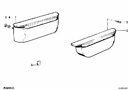 REAR DOOR ASHTRAY diagram for BMW 7 Series E23 733i