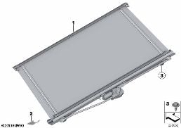 Persiana prot. solar suelo portaobj. diagram for BMW 7 Series F02 740Li