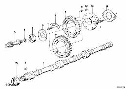 TIMING AND VALVE TRAIN-CAMSHAFT diagram for BMW 5 Series E12 530i