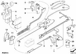 Przewód akumulatora diagram for BMW 7 Series E65 745i