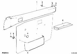 DOOR LINING UPPER FRONT-DOOR POCKET diagram for BMW 5 Series E28 M535i