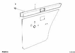 DOOR LINING UPPER REAR diagram for BMW 5 Series E28 M535i