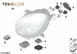 SINGLE COMPONENTS F HEADLIGHT XENON/ALC