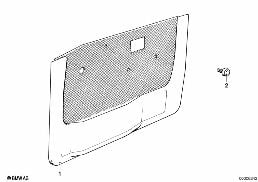 DOOR TRIM PANEL, FRONT diagram for BMW 5 Series E28 M535i
