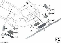 SINGLE PARTS F ANTENNA-DIVERSITY diagram for BMW 5 Series F11 LCI 550i